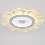 Люстра с ПДУ 74659/1 LED 55Вт 3000-6000К диммер бело-прозрачный 50х50х5 см