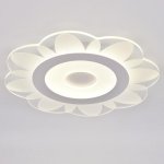 Люстра с ПДУ 74659/1 LED 55Вт 3000-6000К диммер бело-прозрачный 50х50х5 см