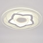 Люстра с ПДУ 74660/1 LED 60Вт 3000-6000К диммер бело-прозрачный 50х50х5 см