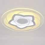 Люстра с ПДУ 74660/1 LED 60Вт 3000-6000К диммер бело-прозрачный 50х50х5 см