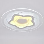 Люстра с ПДУ 74660/1 LED 60Вт 3000-6000К диммер бело-прозрачный 50х50х5 см