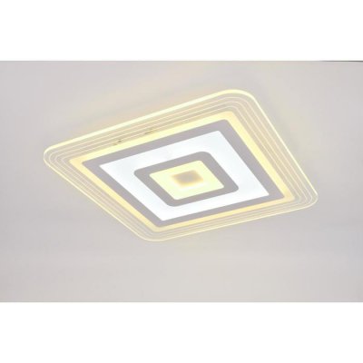 Люстра с ПДУ 74662/1 LED 50Вт 3000-6000К диммер бело-прозрачный 50х50х5 см