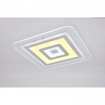 Люстра с ПДУ 74662/1 LED 50Вт 3000-6000К диммер бело-прозрачный 50х50х5 см