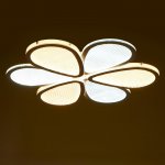 Люстра с ПДУ 74663/6 LED 105Вт 3000-6000К диммер бело-прозрачный 50х50х6 см