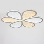 Люстра с ПДУ 74663/6 LED 105Вт 3000-6000К диммер бело-прозрачный 50х50х6 см