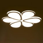 Люстра с ПДУ 74663/6 LED 105Вт 3000-6000К диммер бело-прозрачный 50х50х6 см