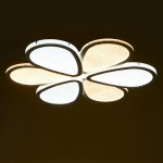 Люстра с ПДУ 74663/6 LED 105Вт 3000-6000К диммер бело-прозрачный 50х50х6 см