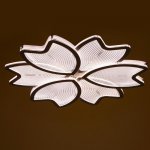 Люстра с ПДУ 74665/6 LED 110Вт 3000-6000К диммер бело-прозрачный 50х50х6 см