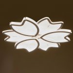 Люстра с ПДУ 74665/6 LED 110Вт 3000-6000К диммер бело-прозрачный 50х50х6 см