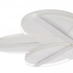 Люстра с ПДУ 74666/6 LED 85Вт 3000-6000К диммер бело-прозрачный 50х50х6 см