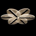 Люстра с ПДУ 74666/6 LED 85Вт 3000-6000К диммер бело-прозрачный 50х50х6 см