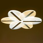 Люстра с ПДУ 74666/6 LED 85Вт 3000-6000К диммер бело-прозрачный 50х50х6 см