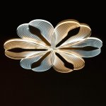 Люстра с ПДУ 74667/6 LED 66Вт 3000-6000К диммер бело-прозрачный 50х50х6 см