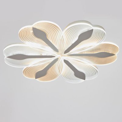 Люстра с ПДУ 74667/6 LED 66Вт 3000-6000К диммер бело-прозрачный 50х50х6 см Люстра с ПДУ 74667/6 LED 66Вт 3000-6000К диммер бело-прозрачный 50х50х6 см