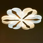 Люстра с ПДУ 74667/6 LED 66Вт 3000-6000К диммер бело-прозрачный 50х50х6 см