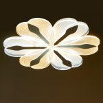 Люстра с ПДУ 74667/6 LED 66Вт 3000-6000К диммер бело-прозрачный 50х50х6 см