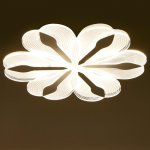 Люстра с ПДУ 74667/6 LED 66Вт 3000-6000К диммер бело-прозрачный 50х50х6 см