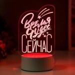 Светильник "Время чудес" LED RGB от сети 9,5х11х19,5 см
