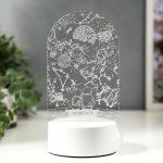 Светильник "Пара в космосе" LED RGB от сети 9,5х10х19 см