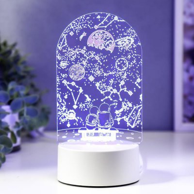 Светильник Светильник "Пара в космосе" LED RGB от сети 9,5х10х19 см