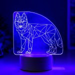 Светильник "Волк" LED RGB от сети 9,5х14,5х17 см
