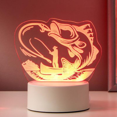 Светильник Светильник "Рыбак" LED RGB от сети 9,5х13,5х15 см