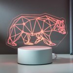 Светильник "Медведь" LED RGB от сети 9,5х16,5х15 см