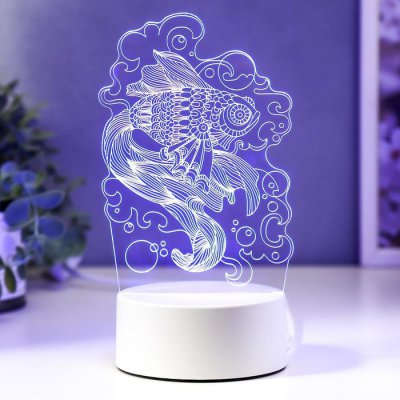 Светильник Светильник "Карась" LED RGB от сети 9,5х11х20 см