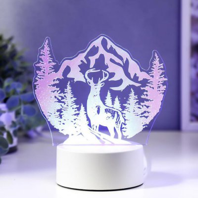 Светильник Светильник "Олень" LED RGB от сети 9,5х14,5х16 см