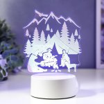 Светильник "Туризм" LED RGB от сети 9,5х13х18 см