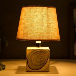 Лампа настольная 16006/1 E14 40Вт бежево-серый 20х20х30 см