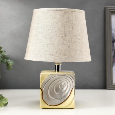 Лампа настольная 16006/1 E14 40Вт бежево-серый 20х20х30 см Лампа настольная 16006/1 E14 40Вт бежево-серый 20х20х30 см