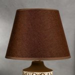 Лампа настольная 16009/1 E14 40Вт бело-шоколадный 24х24х40 см