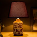 Лампа настольная 16009/1 E14 40Вт бело-шоколадный 24х24х40 см