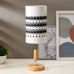 Лампа настольная 16010/1 E14 40Вт дерево-хром 12,5х12,5х39 см