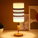 Лампа настольная 16010/1 E14 40Вт дерево-хром 12,5х12,5х39 см