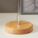 Лампа настольная 16011/1 E14 40Вт дерево-хром 12,5х12,5х42 см