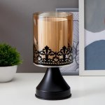 Светильник с выключателем 16014/1 G4 20Вт черный 11,5х11,5х25 см