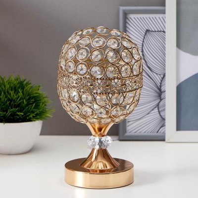 Светильник с выключателем 16016/1 G4 20Вт золото 12х12х23 см