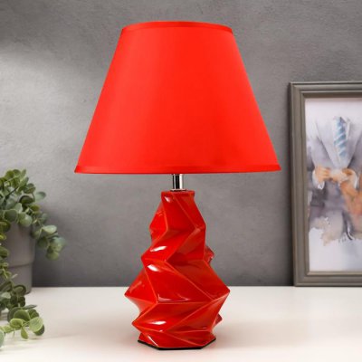 Лампа настольная 16028/1RD E14 40Вт красный мрамор 24,5х24,5х37 см