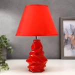 Лампа настольная 16028/1RD E14 40Вт красный мрамор 24,5х24,5х37 см