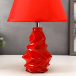 Лампа настольная 16028/1RD E14 40Вт красный мрамор 24,5х24,5х37 см