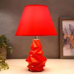 Лампа настольная 16028/1RD E14 40Вт красный мрамор 24,5х24,5х37 см