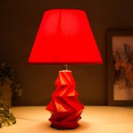 Лампа настольная 16028/1RD E14 40Вт красный мрамор 24,5х24,5х37 см