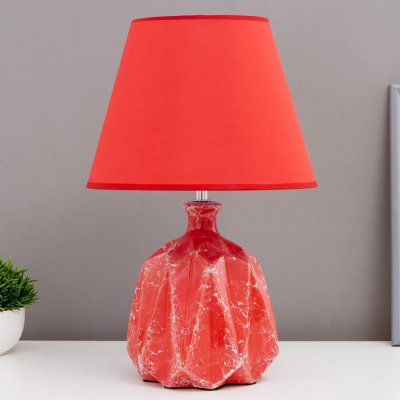 Лампа настольная 16030/1 E14 40Вт красный мрамор 25х25х39 см Лампа настольная 16030/1 E14 40Вт красный мрамор 25х25х39 см