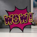 Ночник "Вау" 17хLED батарейки 2ААА сиреневый 29,5х3,5х24,5 см