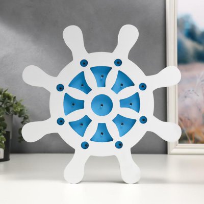 Ночник "Штурвал" 16хLED батарейки 2ААА бело-синий 29,5,х3,5х29,5 см