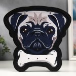 Ночник "Собачка" 15хLED батарейки 2ААА черно-белый 29х3,5х28,5 см