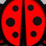 Ночник "Божья коровка" 25хLED батарейки 2ААА красно-черный 26,5х3,5х29,5 см