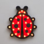 Ночник "Божья коровка" 25хLED батарейки 2ААА красно-черный 26,5х3,5х29,5 см